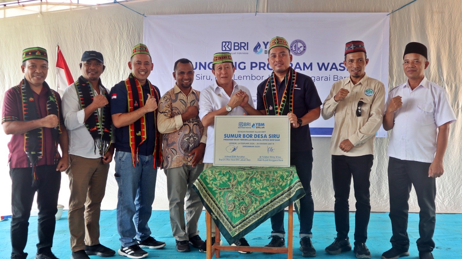 YBM BRILiaN Resmikan Program WASH, 70 KK Desa Siru Kini Nikmati Akses Air Bersih